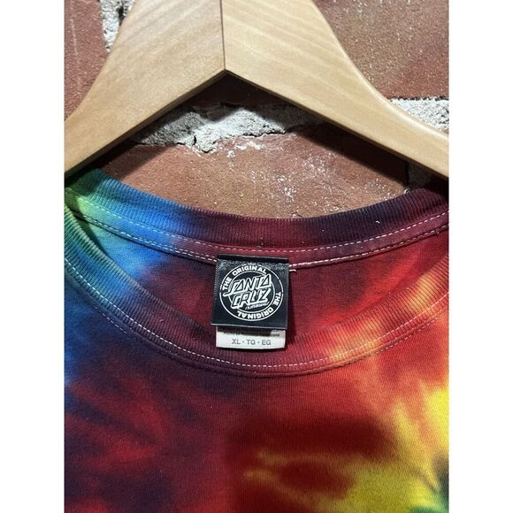 Santa Cruz Skateboard Mens Tie Dye Short Sleeve T-shirt Multicolor Size XL - Picture 3 of 3